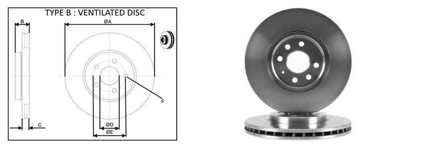 APLUS - 61346AP - Диск гальмівний перед. Astra H Sedan / Kombi 3.04- (280x25mm) APLUS - 61346AP - Диск гальмівний перед. Astra H Sedan / Kombi 3.04- (280x25mm)