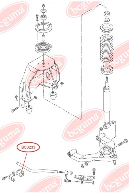 BCGUMA - BC0233 - (Ø 22mm) Втулка внутр. стабілізатора перед. VW T5 1.9TDI-3.2 04.03-
