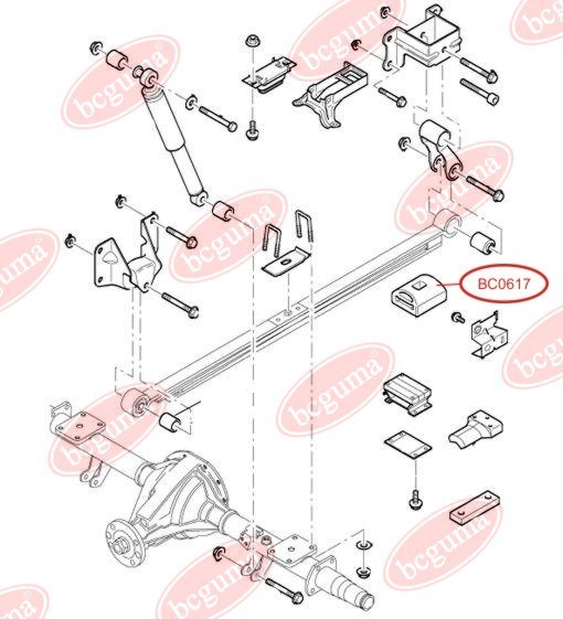 BCGUMA - BC0617 - Відбійник ресори Ford Transit  00-06