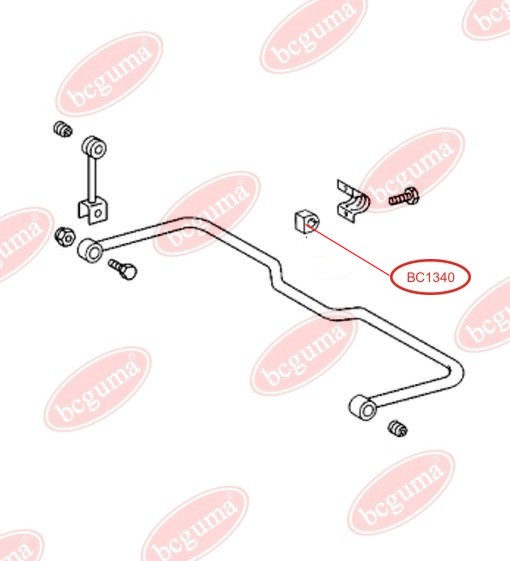 BCGUMA - BC1340 - (Ø 32 mm) Втулка серед. стабілізатора зад. (спарка) MB Sprinter 2.1CDI-2.9D 02.96-05.06