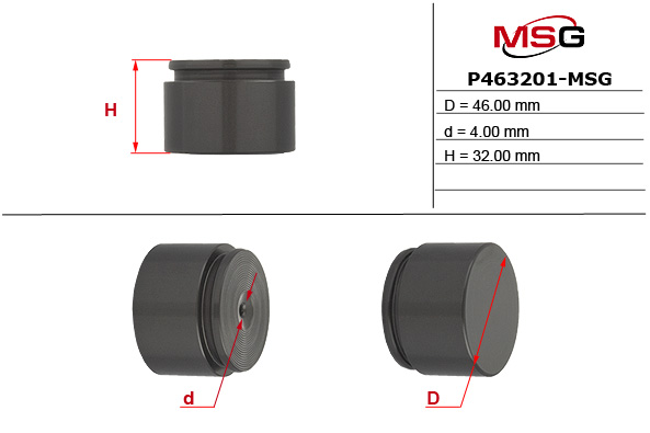 MSG - P463201-MSG - Поршень передн. гальмівного супорта (Brembo Ø46x32) VW Touareg 06-10 /Subaru Impreza 01- /LandRover Range Rover 05-13 MSG - P463201-MSG - Поршень передн. гальмівного супорта (Brembo Ø46x32) VW Touareg 06-10 /Subaru Impreza 01- /LandRover Range Rover 05-13