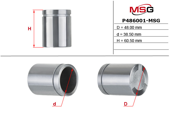 MSG - P486001-MSG - Поршень супорта MB Vito (W639), 03- MSG - P486001-MSG - Поршень супорта MB Vito (W639), 03-