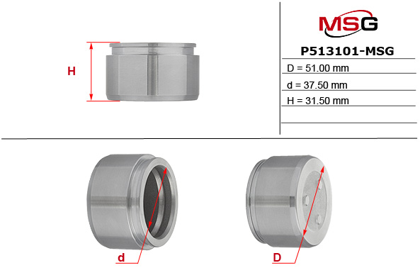 MSG - P513101-MSG - Поршень супорта гальмівного перед. (Sumitomo 51x31,5) Toyota Land Cruiser 100 98- MSG - P513101-MSG - Поршень супорта гальмівного перед. (Sumitomo 51x31,5) Toyota Land Cruiser 100 98-