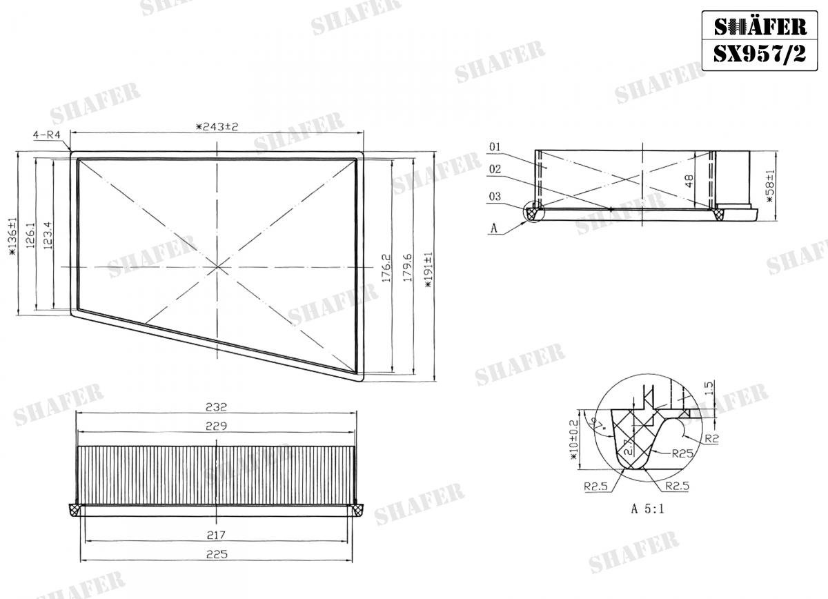 SHAFER - SX957/2 - Фiльтр повiтряний Renault Megan 2 03-/Scenic 03- 1.5Dci/1.9Dci/1.6/2.0 SHAFER - SX957/2 - Фiльтр повiтряний Renault Megan 2 03-/Scenic 03- 1.5Dci/1.9Dci/1.6/2.0